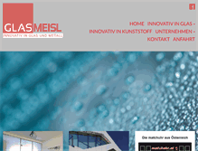 Tablet Screenshot of glas-meisl.at